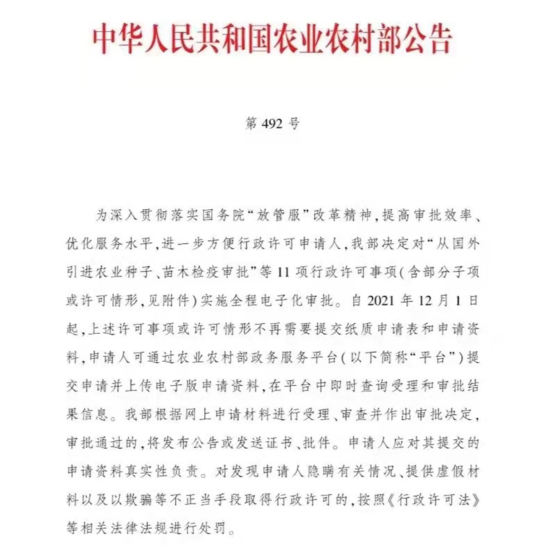 12月1日起施行！農藥和肥料登記中（zhōng）的（de）部分（fèn）事項實施全程電子（zǐ）化審批(圖2)